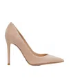 Gianvito Rossi Pointed Logo Heels In Nude