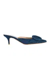 Gianvito Rossi Portofino Mules In Blue