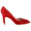 Gianvito Rossi Pointed Pumps In Red Suede