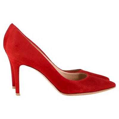 Gianvito Rossi Pointed Pumps In Red Suede