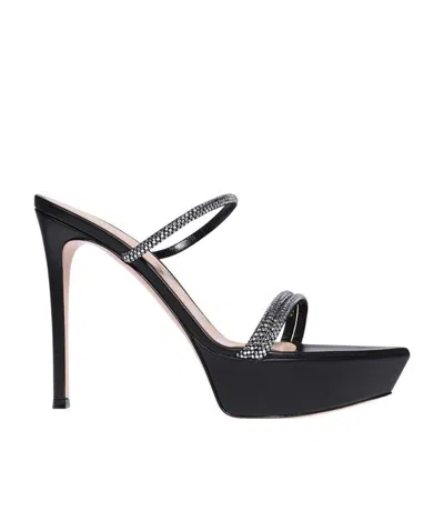 GIANVITO ROSSI GIANVITO ROSSI CANNE EMBELLISHED PLATFORM SANDALS