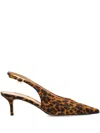 Gianvito Rossi Pointed Slingback Pump In Brown