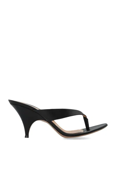 Gianvito Rossi Pointed-toe High-heeled Sandals In Black