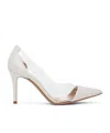 Gianvito Rossi Plexi Leather And Pvc Pumps In White