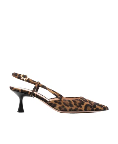 GIANVITO ROSSI GIANVITO ROSSI POINTED-TOE LEOPARD PRINTED SLINGBACK PUMPS
