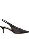 Gianvito Rossi Pointed Toe Slingback Pump In Black