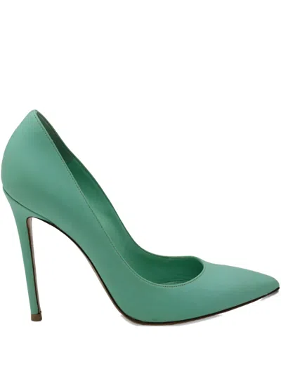 Pre-owned Gianvito Rossi Pointed-toe Pumps In Green