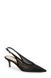 Gianvito Rossi Pointed Toe Slingback Pump In Black