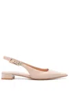 Gianvito Rossi Tokio 50 Leather Slingback Pumps In Neutral