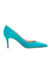 Gianvito Rossi Pointed-toe Slip-on Pumps In Blue