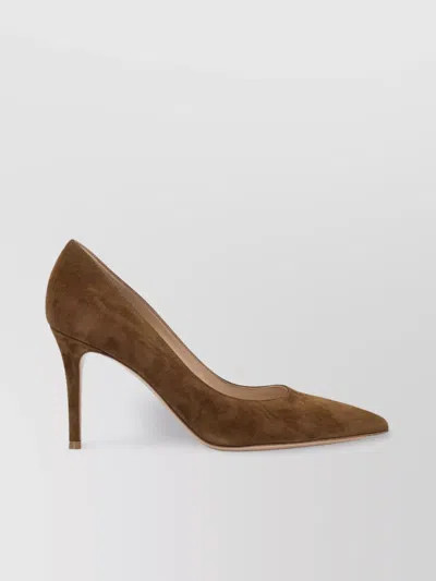 Gianvito Rossi Pointed Toe Suede Finish Pumps