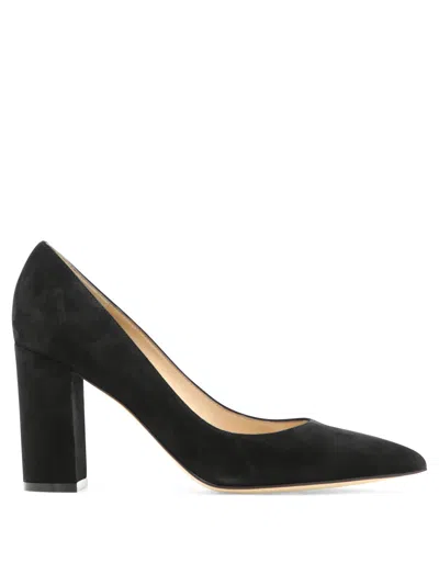 Gianvito Rossi Pointed Toe Suede Pumps For Women In Black