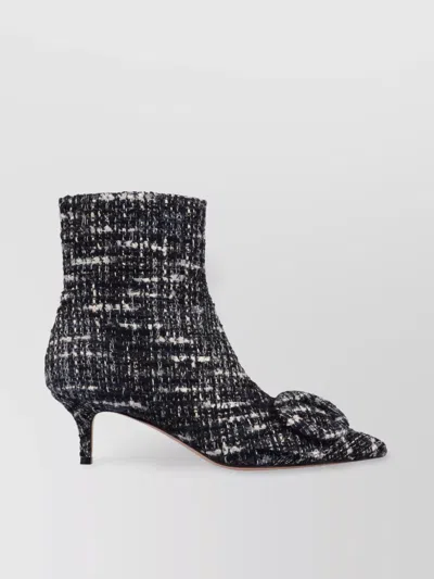 Gianvito Rossi Pointed Toe Tweed Ankle Boots