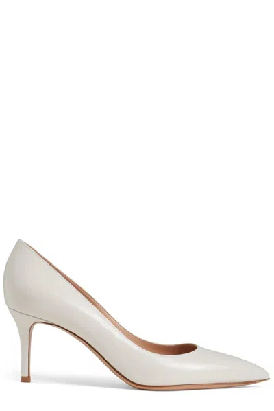 Gianvito Rossi Pointed In White