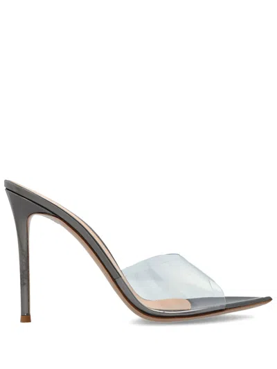 Gianvito Rossi Pointed-toe 105mm Heeled Sandals With Leather Sole In Argento