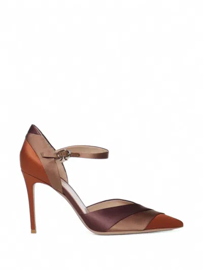 Gianvito Rossi Pointed-toe Buckled Heeled Pumps In Multi