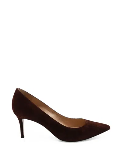 Pre-owned Gianvito Rossi Pointed-toe Pumps In Brown