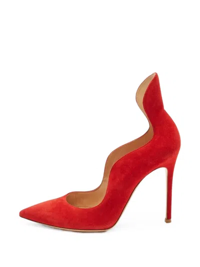Pre-owned Gianvito Rossi Pointed-toe Pumps In Red