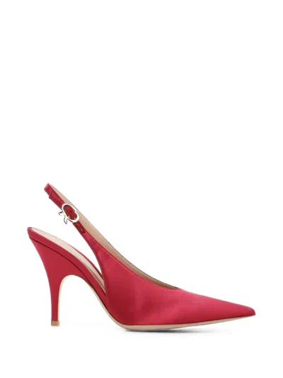 Gianvito Rossi Pointed-toe Slingback Pumps In Red