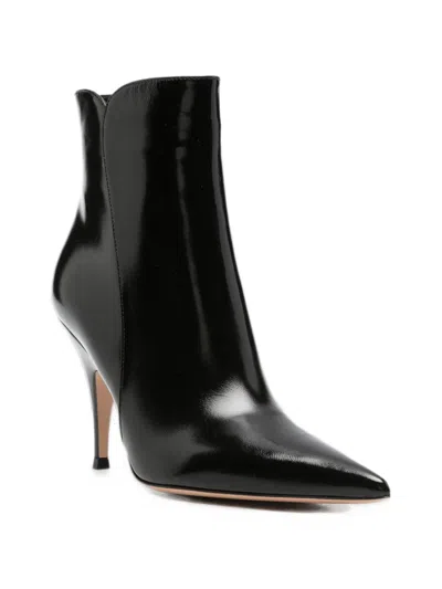 Gianvito Rossi Pointed-toe Stiletto-heel Ankle Boots In Black
