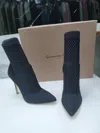 Gianvito Rossi Pointy Hollow-out Boots In Black