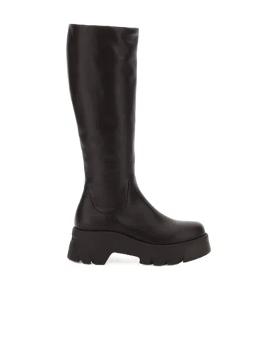 Gianvito Rossi Polished-finish Ridged-sole Boots In Black