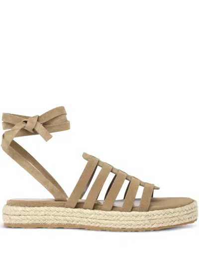 Gianvito Rossi Pompei Tie-fastening Espadrille In Neutral