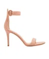 Gianvito Rossi Portofino 85 Suede Sandals In Nude