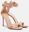 Gianvito Rossi Portofino 105 Leather Sandals In Pink
