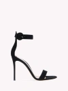 Gianvito Rossi Portofino 105 Sandals In Black Suede