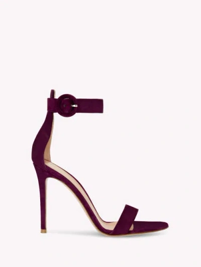 Gianvito Rossi Portofino 105 Sandals In Burgundy