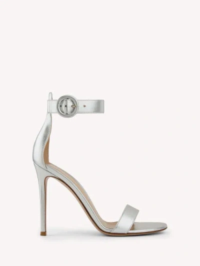 Gianvito Rossi Portofino 105 Sandals In Silver