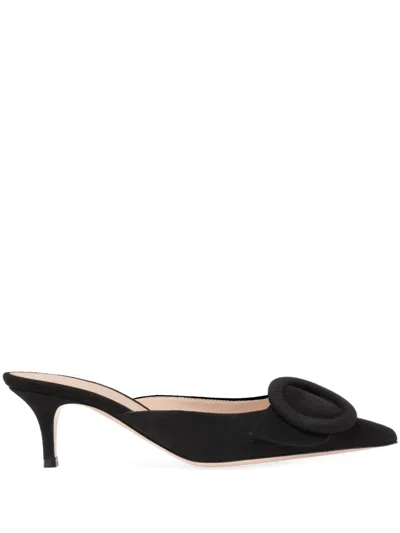 Gianvito Rossi Women's Portofino Pointed Toe Mules In Black