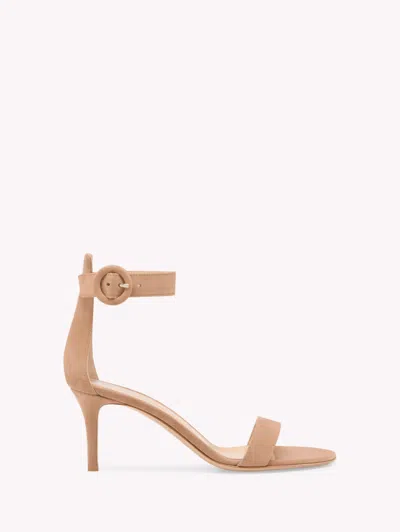 Gianvito Rossi Portofino 70 In Praline Pink Suede