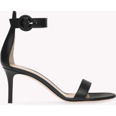 Gianvito Rossi Portofino 70 Sandals In Black Leather