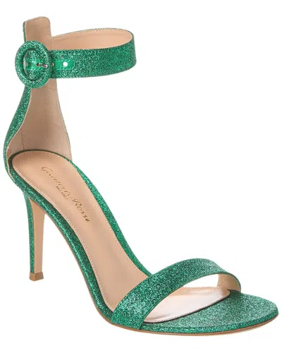 Gianvito Rossi Portofino 85 Glitter Sandal In Green