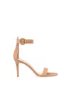 Gianvito Rossi Portofino Suede Sandals In Pink