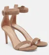Gianvito Rossi Portofino 85 Suede Sandals In Brown