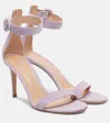 Gianvito Rossi Portofino 85 Suede Sandals In Purple