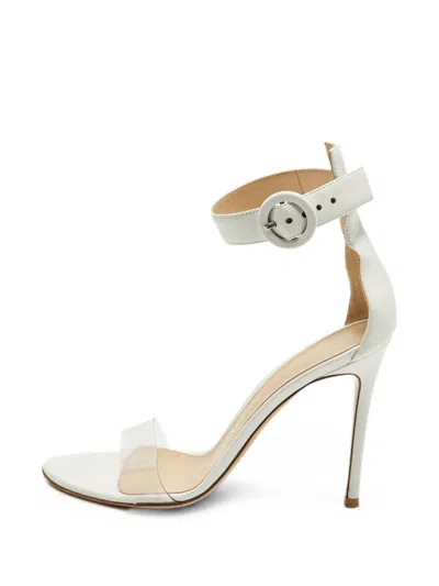 Pre-owned Gianvito Rossi Portofino Ankle-strap Sandals In White