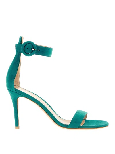Gianvito Rossi Portofino Ankle-strap Sandals In Green