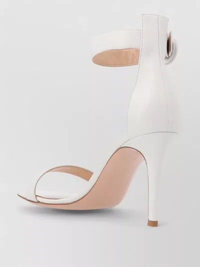Gianvito Rossi Portofino Sandals Open Toe Ankle Strap In White