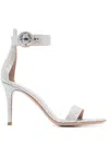 Gianvito Rossi Starlight High Heel Sandals Leather In Silver