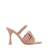 Gianvito Rossi Ottavia 95 Knotted Leather Slingback Sandals In Brown