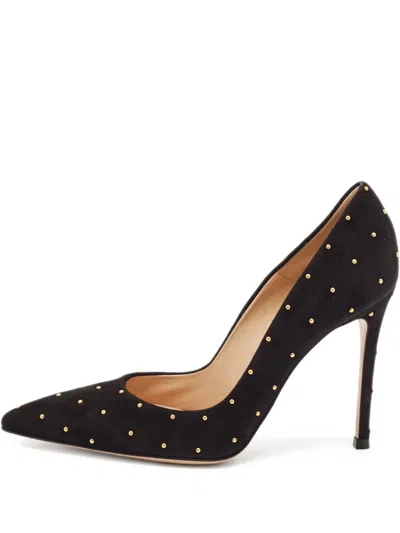 Pre-owned Gianvito Rossi  105mm Tyler Stud-embellished Pointed-toe Pumps