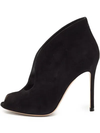 Pre-owned Gianvito Rossi  105mm Vamp Peep-toe Ankle Boots