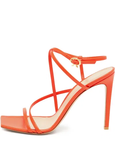 Pre-owned Gianvito Rossi  110mm Manilla Sandals In Orange