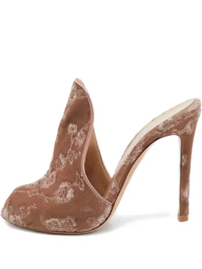 Pre-owned Gianvito Rossi  110mm Peep-toe Mules