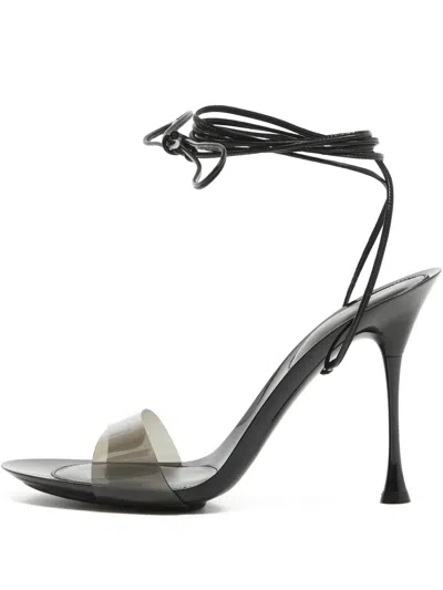 Pre-owned Gianvito Rossi  110mm Spice Glass Transparent Strap Sandals