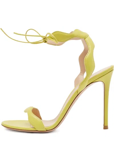 Pre-owned Gianvito Rossi  110mm Wave Leather Sandals